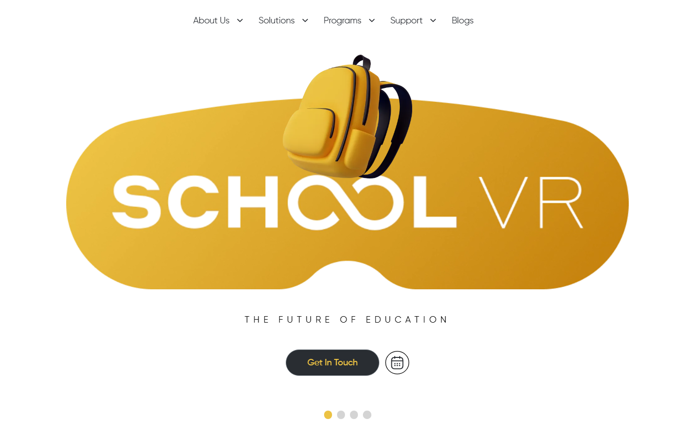 SchoolVR website preview